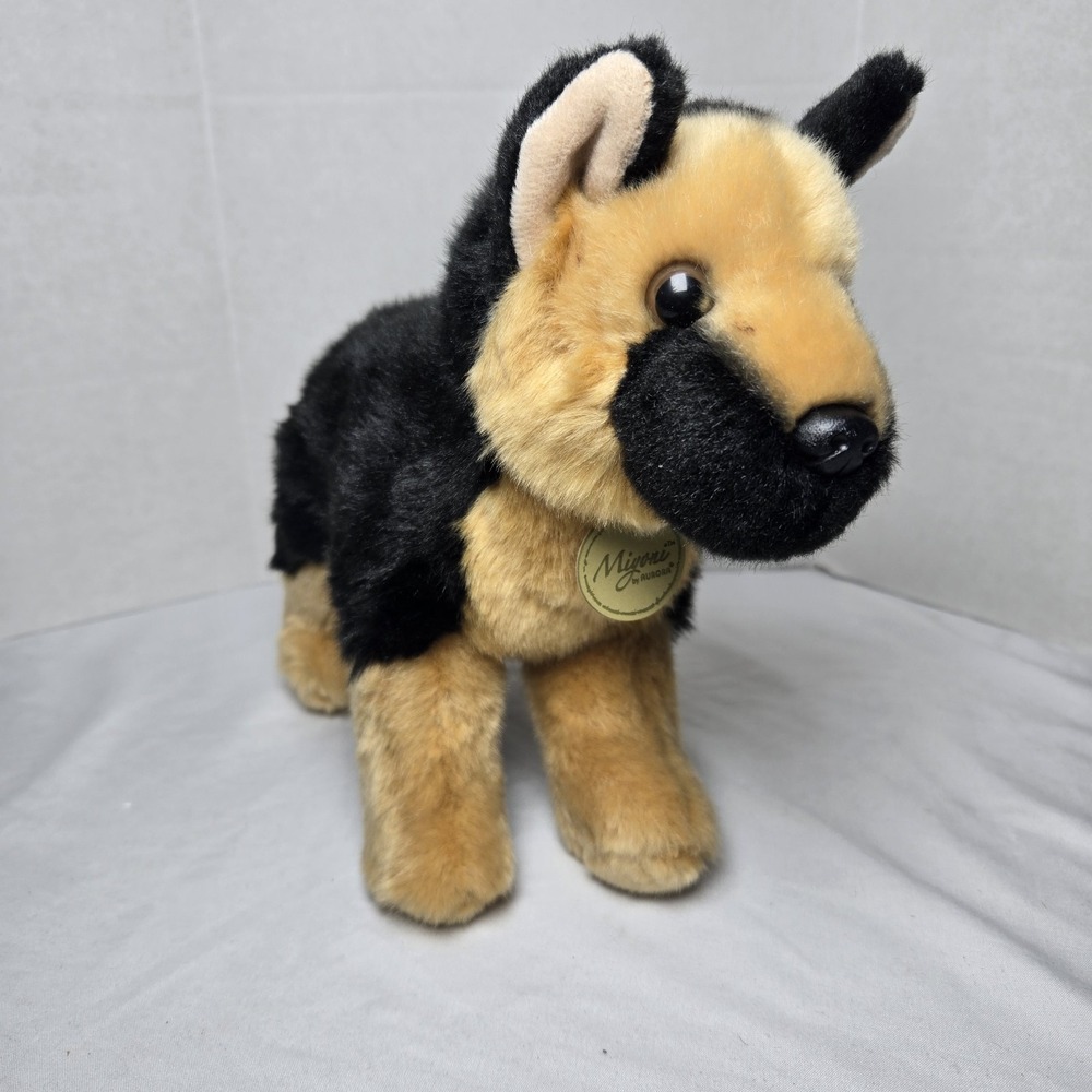 Miyoni by Aurora German Shepherd 10"L x 8"H Plush Stuffed Animal Eco Friendly